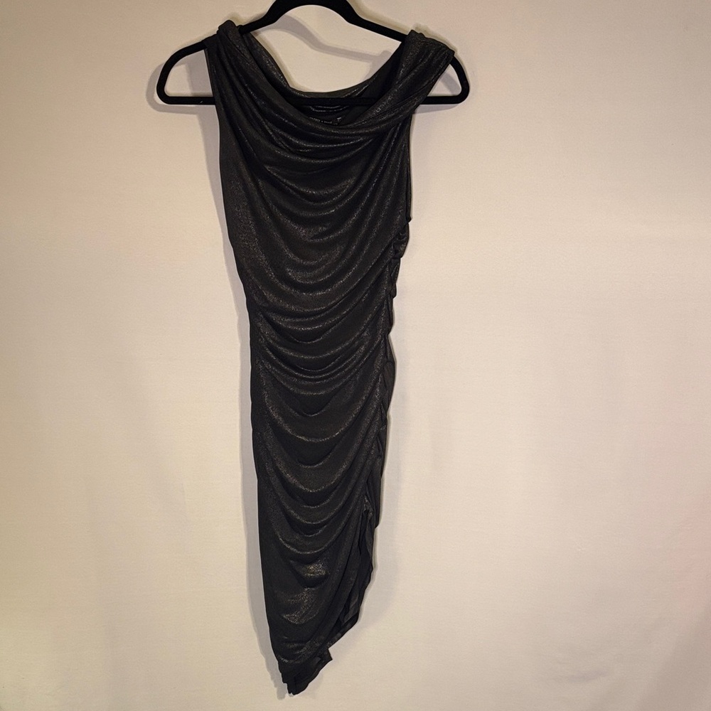 Silence and Noise Ruched Asymmetrical Dress Size Small